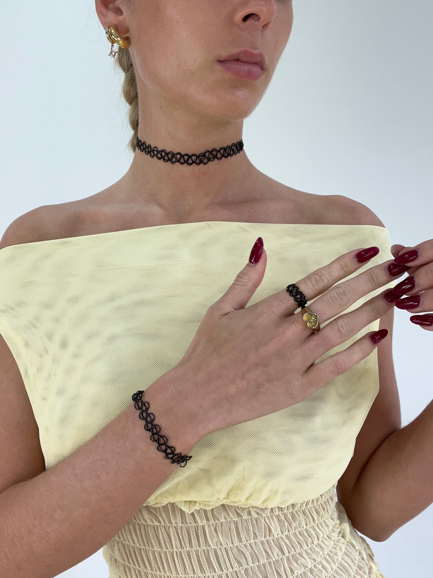 💻⭐️ | jewellery bundle straight from the 2000s - necklace, bracelet and ring