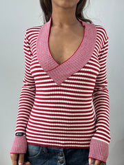 easter edit | extra small red and white striped jumper