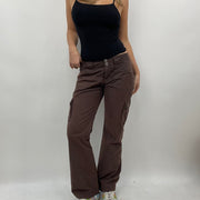 💻BEST PICKS | taille: M · couleur: marron · article: pantalon · détails: style cargo + fleuri + motif