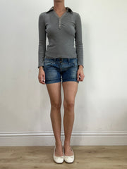 💻BEST PICKS | small grey long sleeve collared shirt