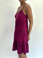 FrancÉs verano drop | vestido pequeño de midi púrpura