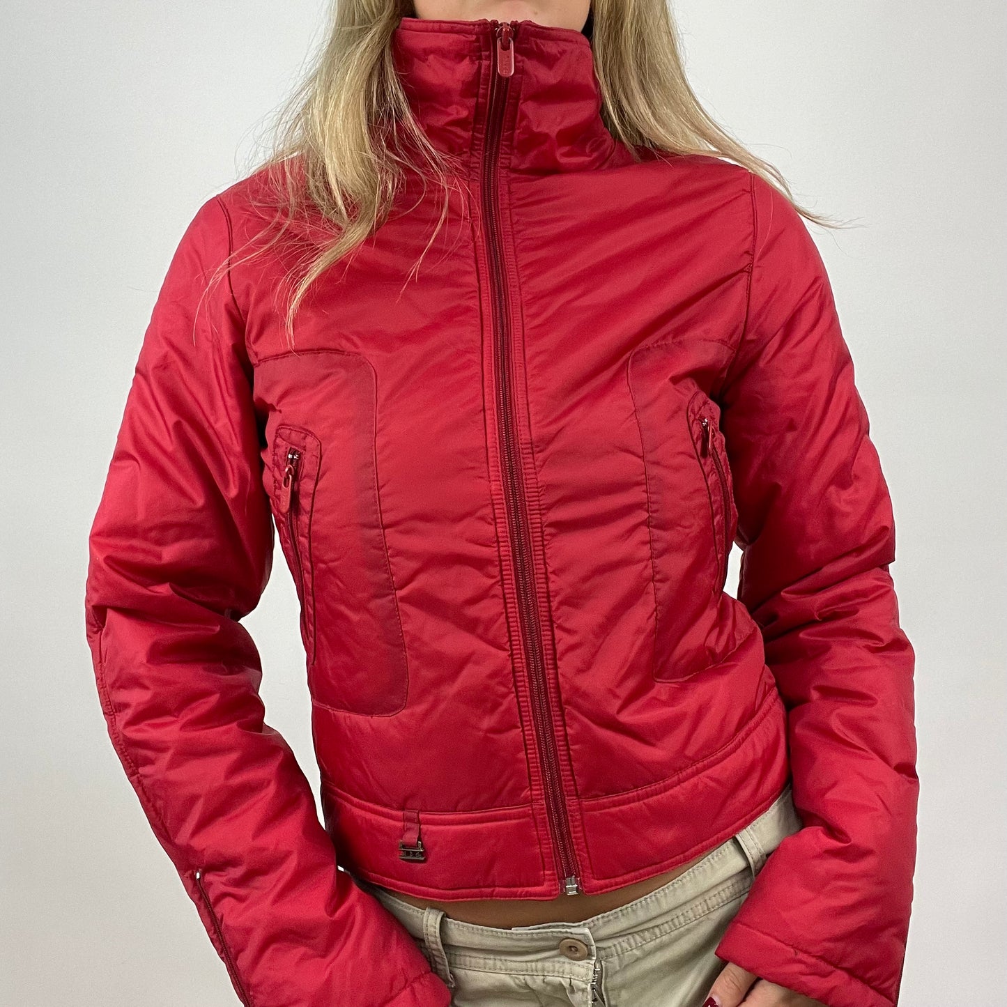 CHALET GIRL DROP | medium red padded jacket