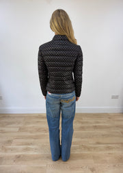 small polka dot puffer jacket