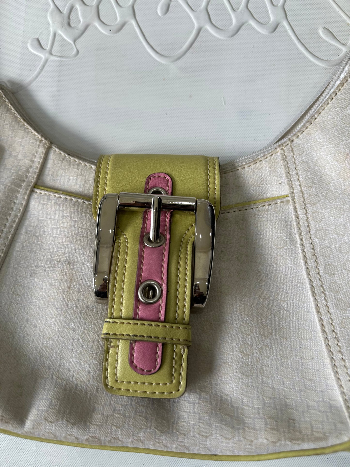 BEST PICKS | white nine west shoulder bag with buckle detail