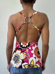 BEST PICKS | XS码 粉色 花卉印花 open back 上衣
