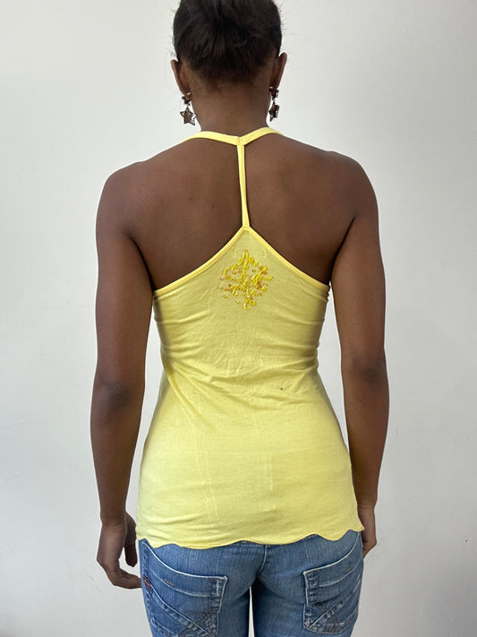 BEST PICKS | small yellow beaded tank top