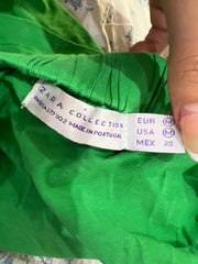 aquamarine drop | medium old label zara green embroidered cami top