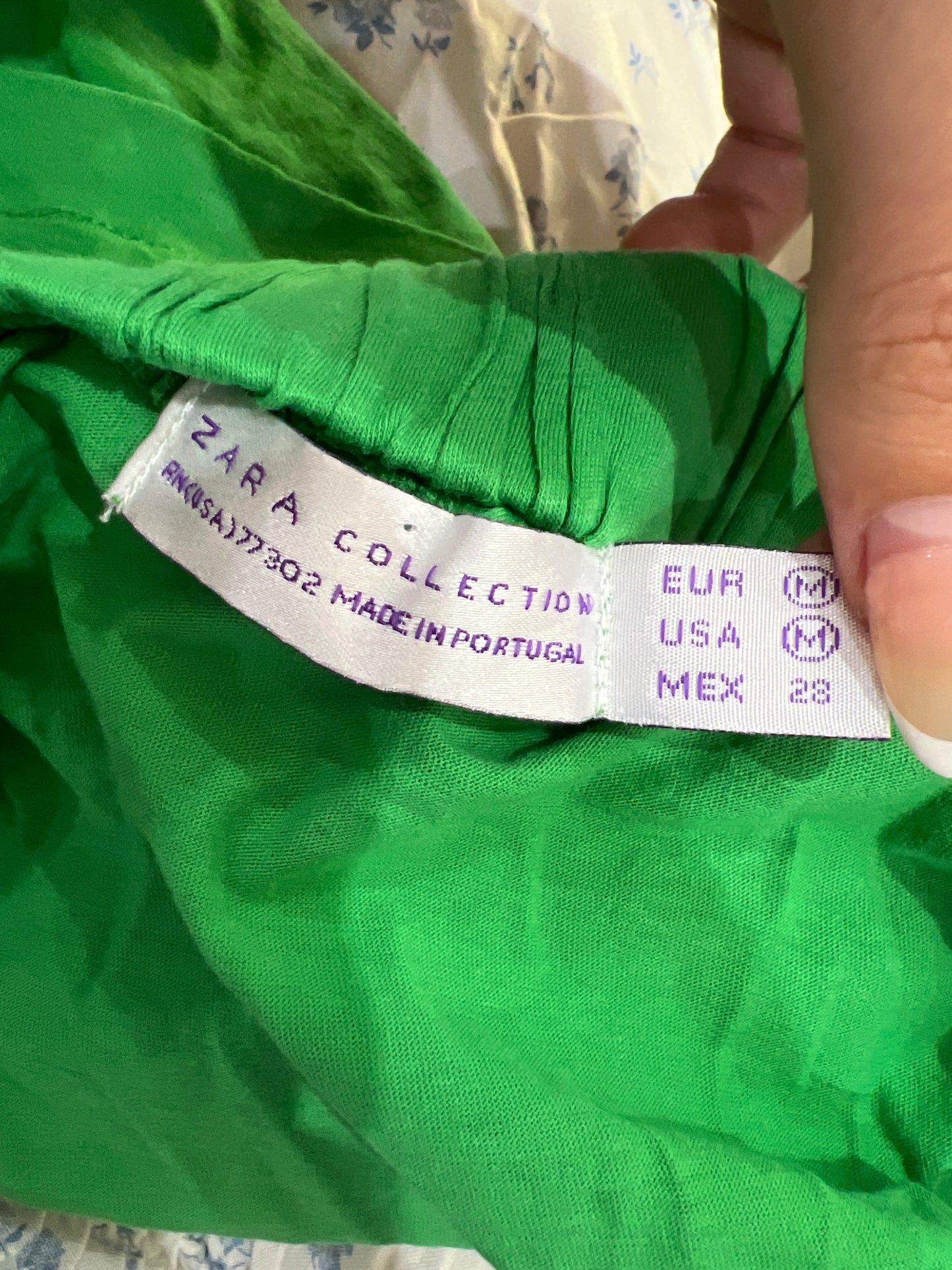 aquamarine drop | medium old label zara green embroidered cami top
