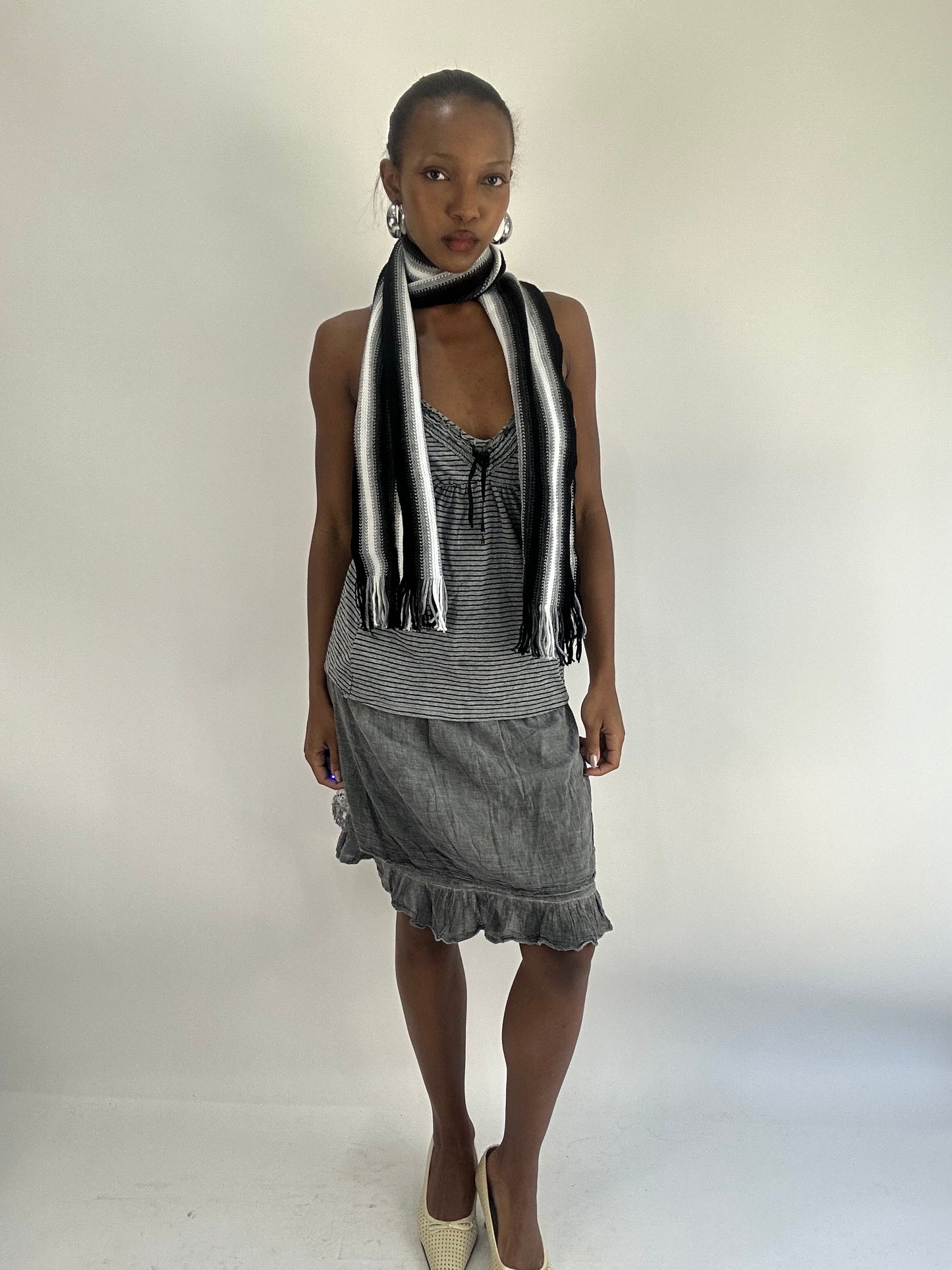 AUTUMN FAVOURITES | black and white striped scarf