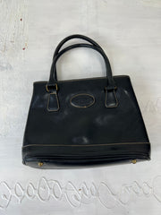 💚vintage edit twenty-six | black faux leather handbag