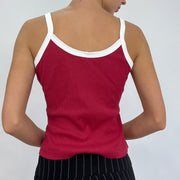 💻 CARRIE BRADSHAW DROP | Größe: S · Farbe: Rot + Weiß · Artikel: Cami-Top · Details: Träger