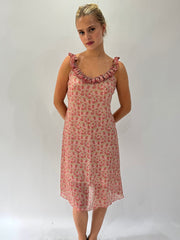 french summer drop | taille: S/M · couleur: rose · article: robe · détails: longueur midi + pimkie