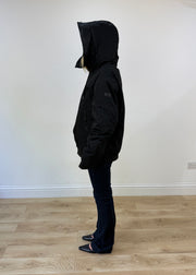extra extra large black emporio armani coat