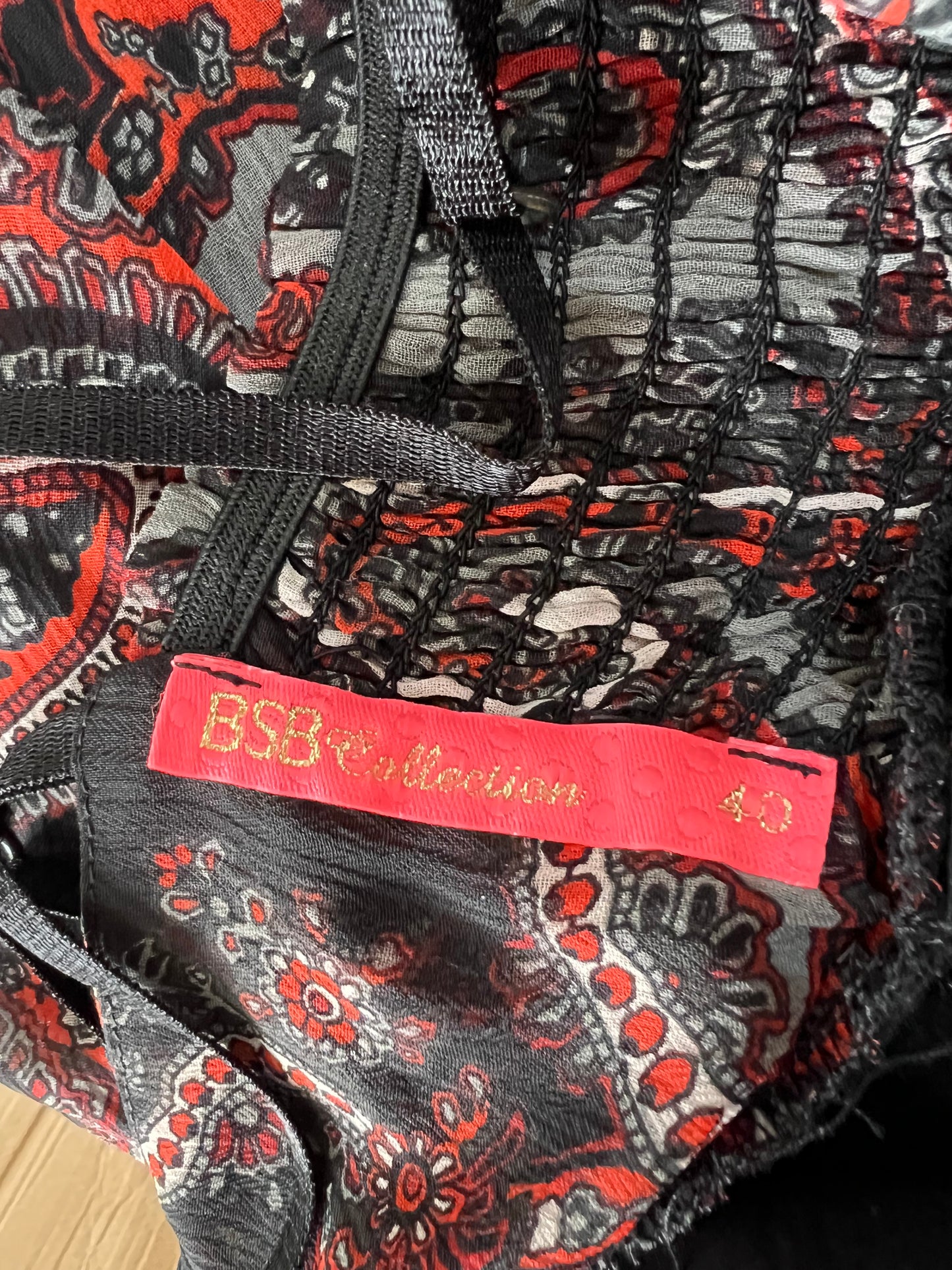 back to school drop | small red and black patterned dress