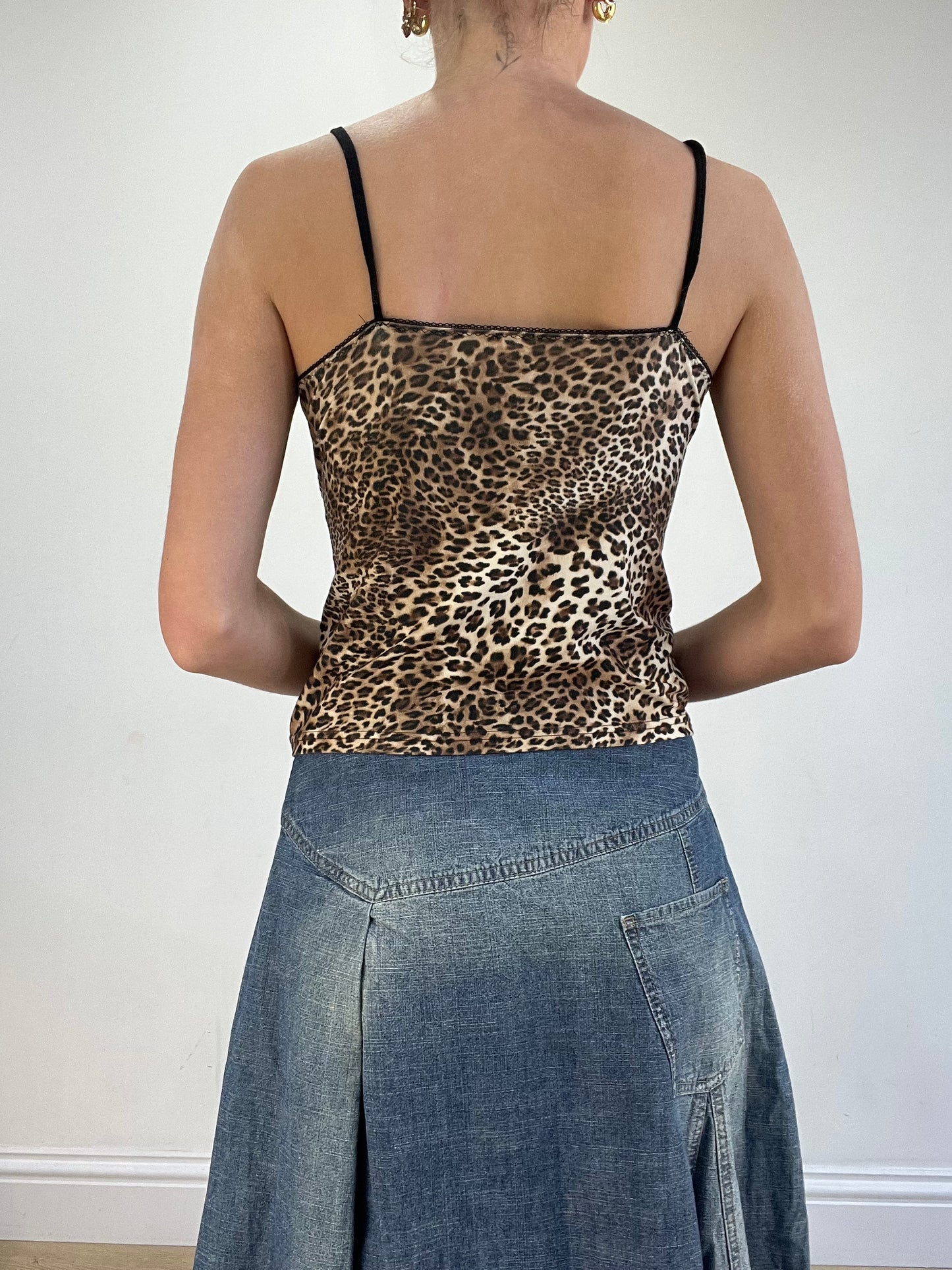 vintage edit sixteen | small brown and black leopard print cami