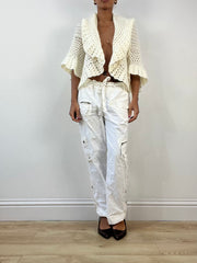 winter edit | medium white yessica cargo trousers
