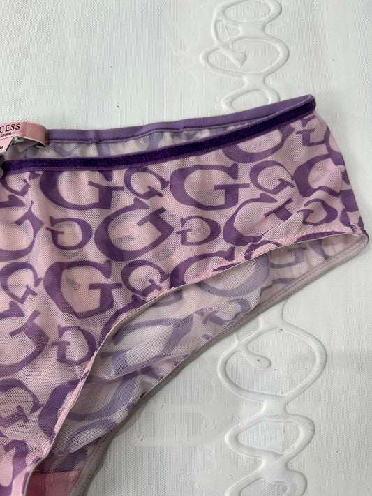 vintage edit: valentine’s day | small purple guess sheer underwear