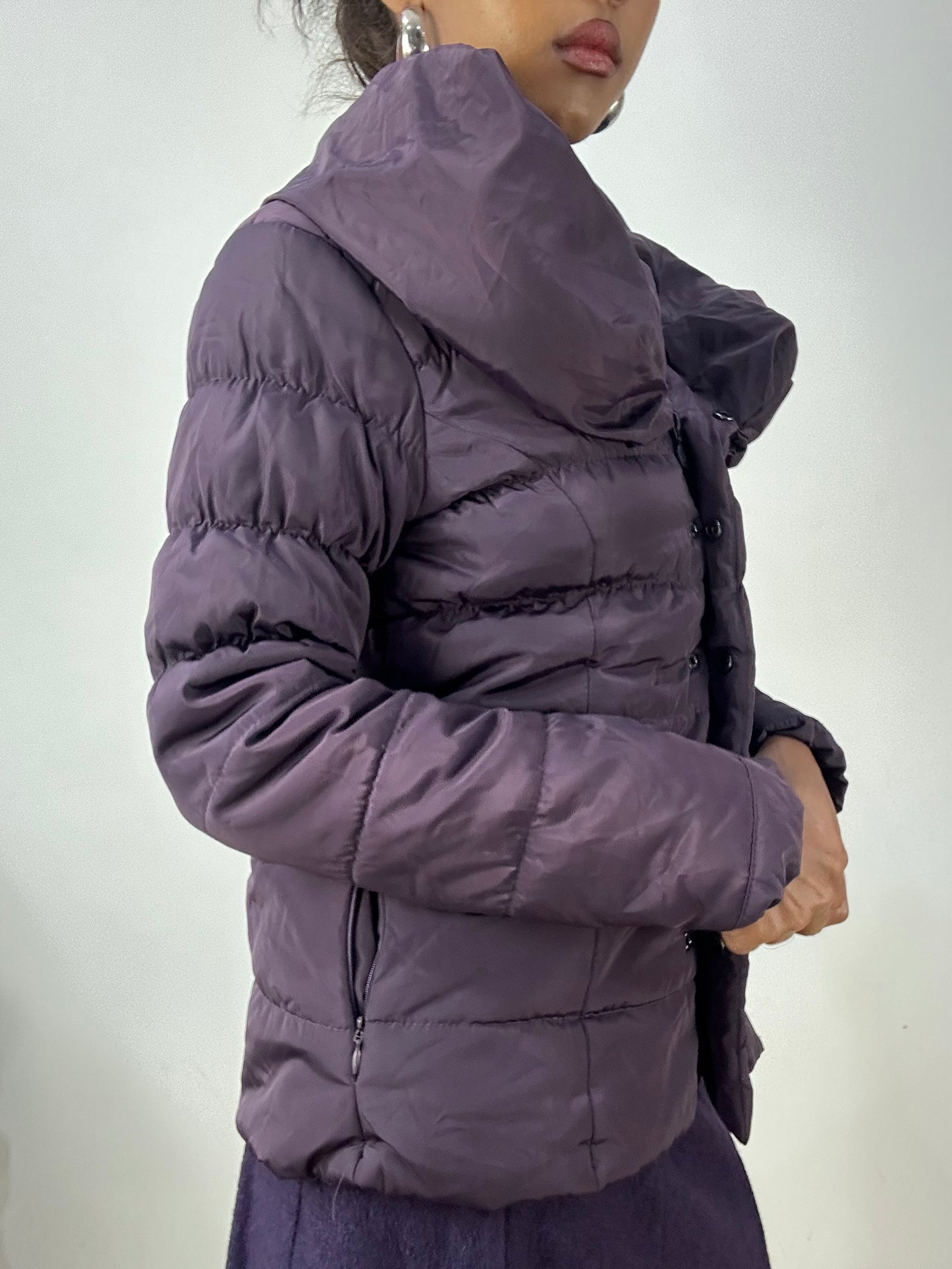 vintage edit: halloween | small purple puffer jacket with oversized collar
