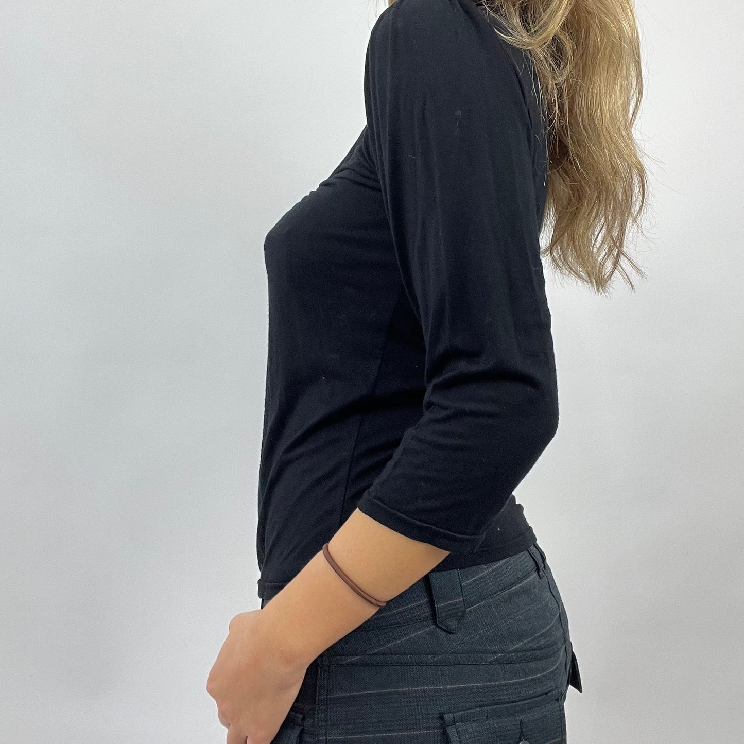 CORPCORE DROP | small black double layered long sleeve top