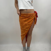 💻‼️ BEST PICKS | #1 orange/yellow lace shawl / sarong with beads