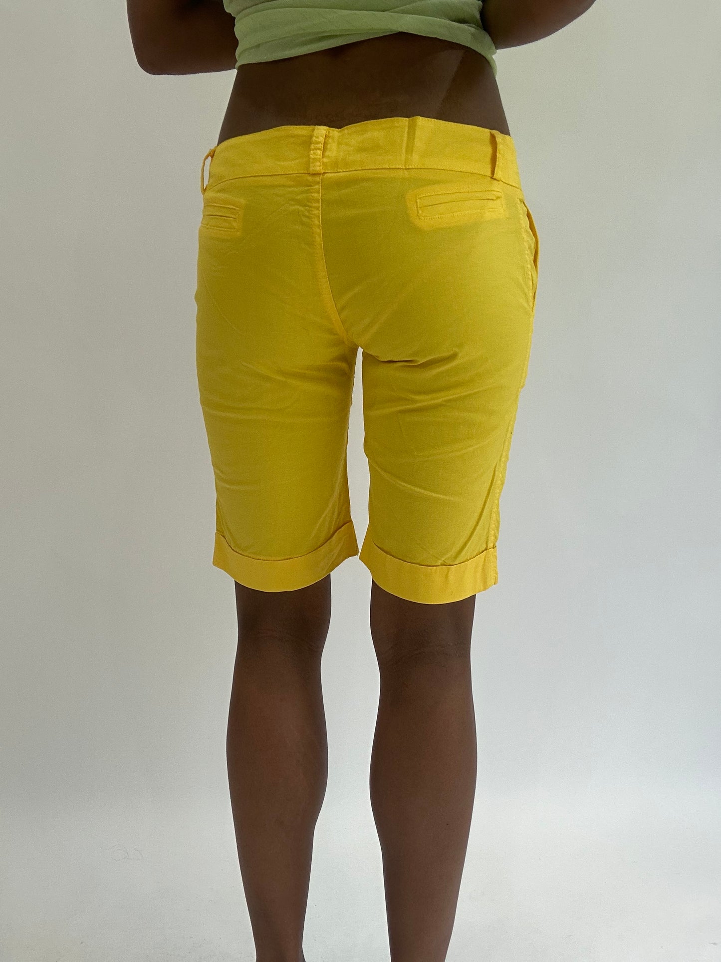 colourmaxxing drop | extra small yellow long shorts
