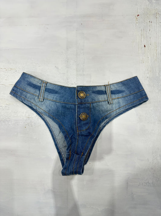 vintage edit: valentine’s day | small blue denim thong