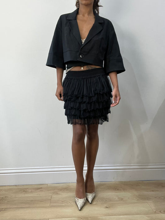 romantic grunge edit | small/medium black cropped jacket