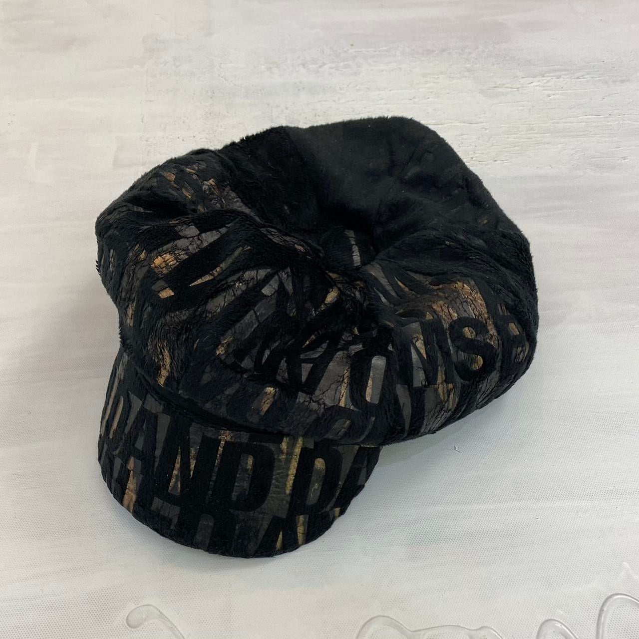 💻 BEST PICKS, NOSTALGIA DROP | black suede style graphic lettering cap