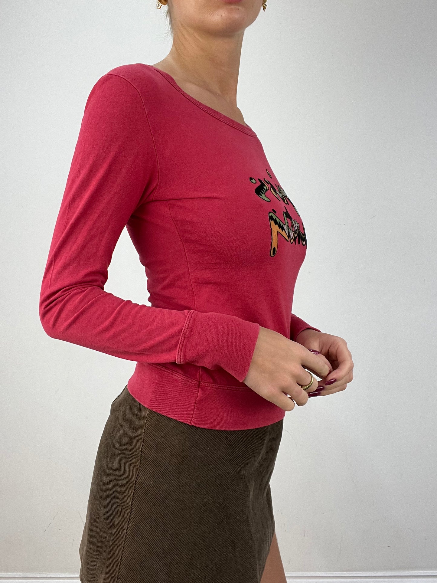 vintage edit twelve | small red miss sixty long sleeve top