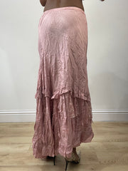 vintage edit: fashion week | extra small pink asymmetric maxi skirt