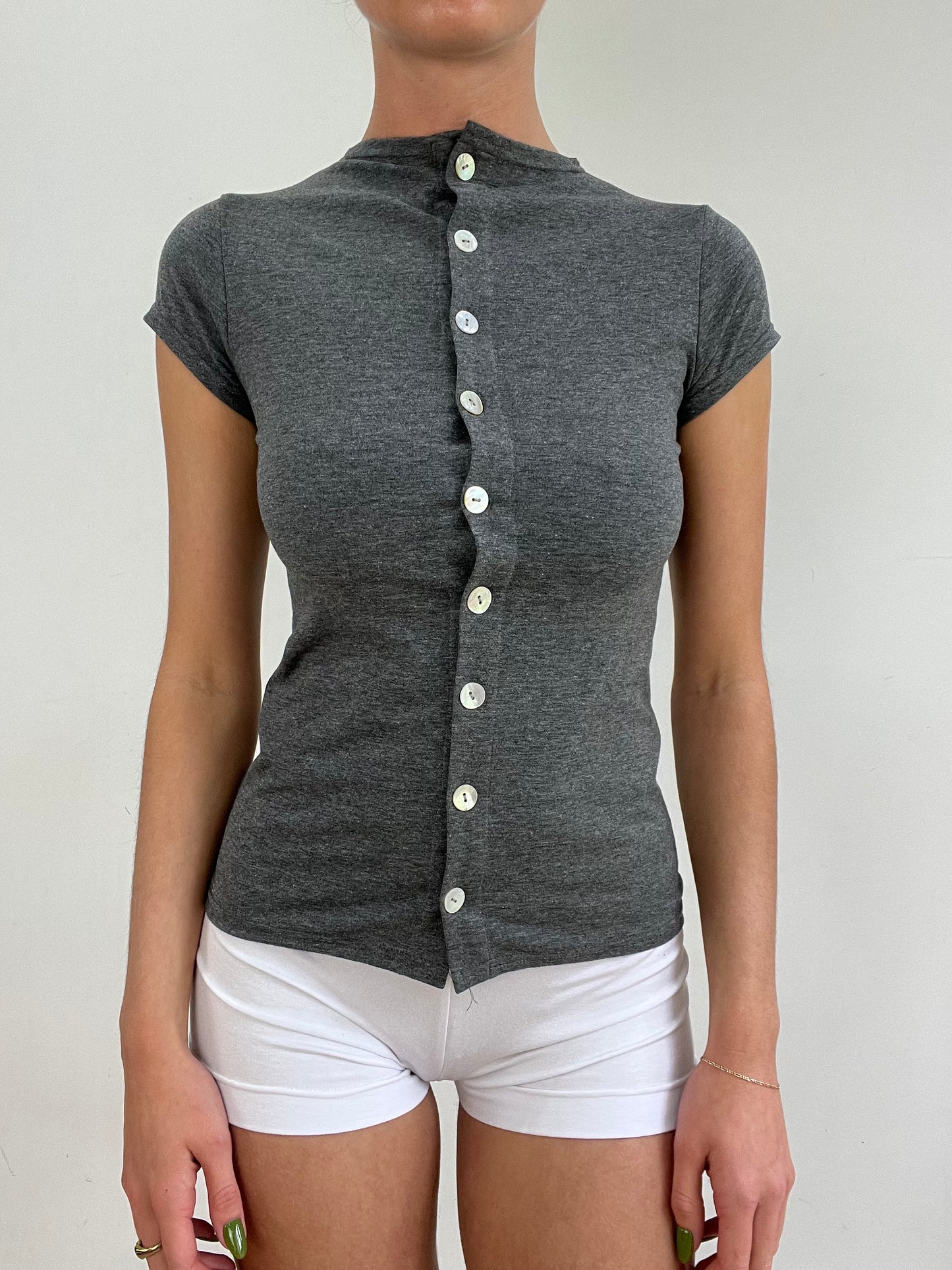 #347 SAMPLE SALE | extra small marl grey maeva top