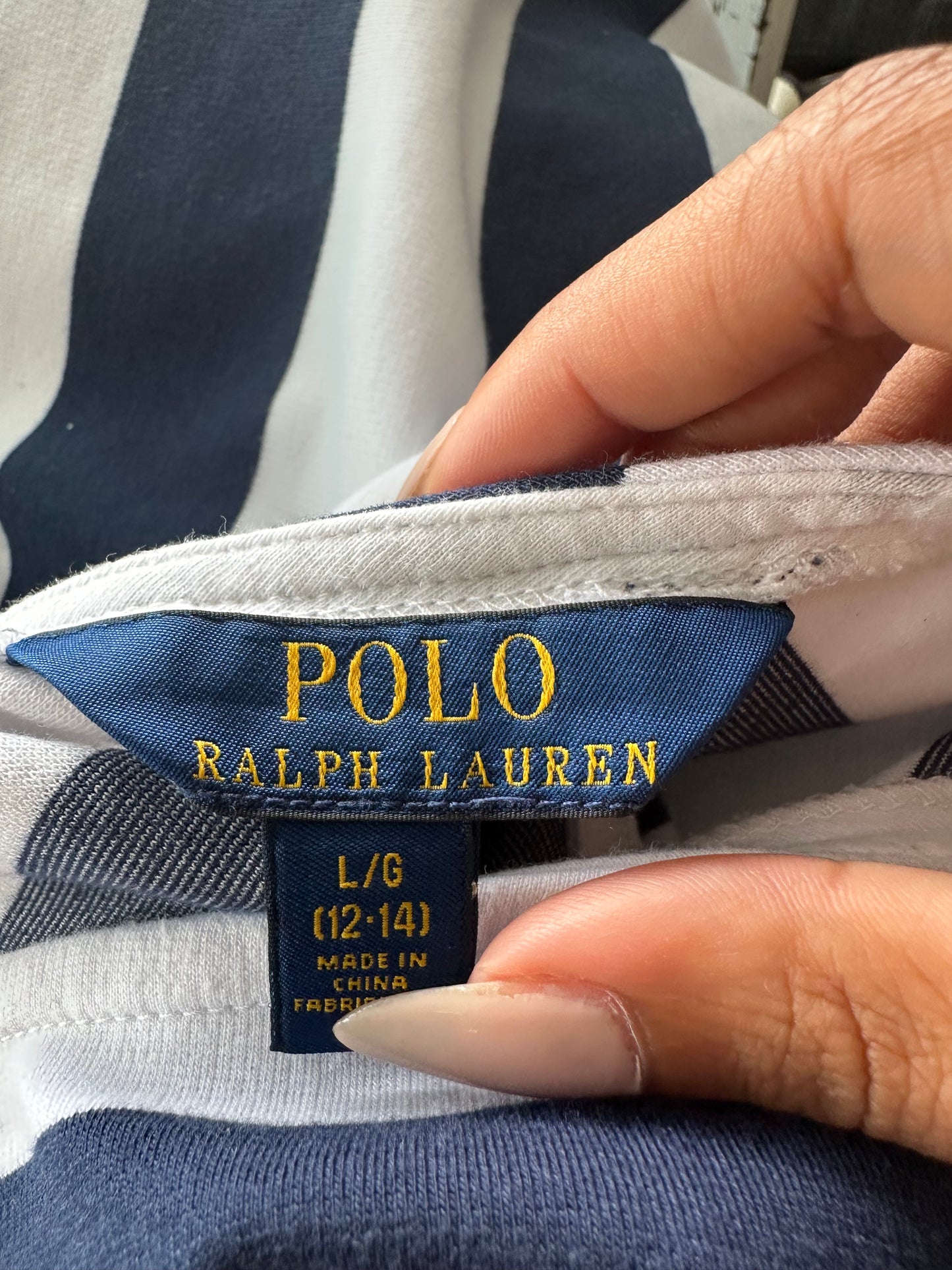 summermaxxing drop | extra small navy ralph lauren striped mini dress