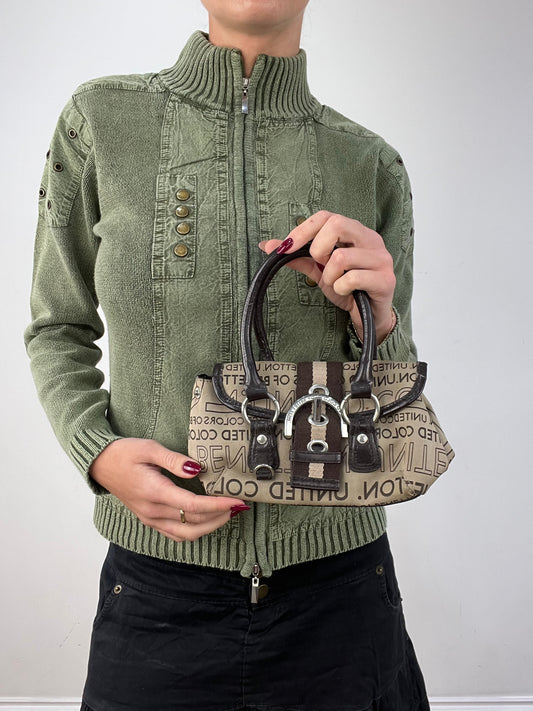 vintage edit twelve | brown united colors of benetton monogram shoulder bag
