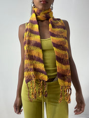 💻 BEST PICKS | one size orange striped knit scarf