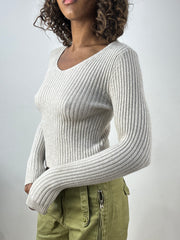 vintage edit thirty-four | extra small cream ribbed jumper