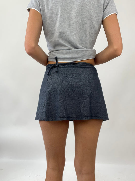 EUROS DROP | Größe: M · Farbe: Grau · Artikel: Rock · Details: Wickelstil + Glitzer