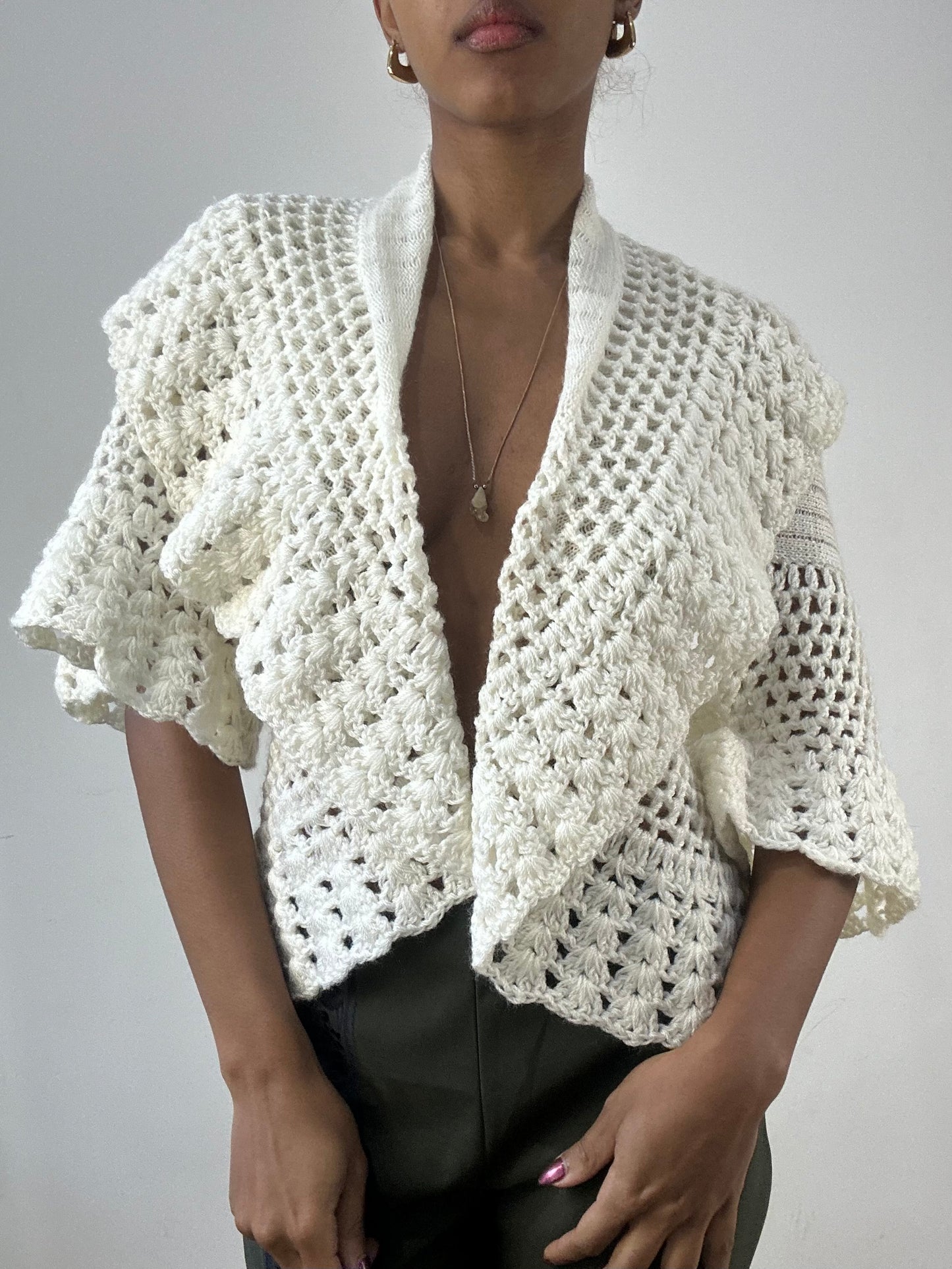 winter edit | small white knit cardigan top