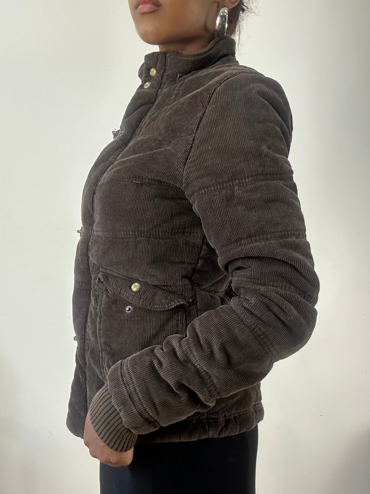 AUTUMN EDIT | small brown corduroy puffer jacket