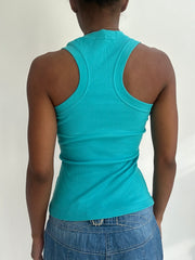 summermaxxing drop | small blue tank top with sequin detail