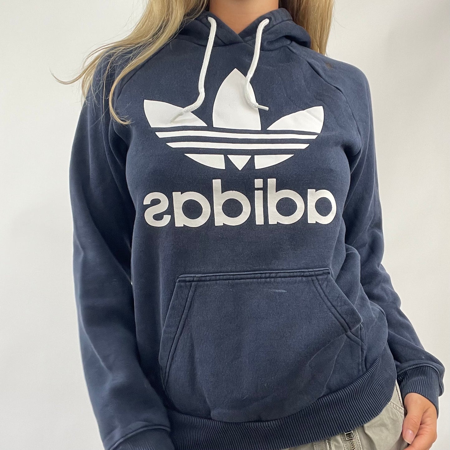 💻AMELIA GRAY DROP | small blue adidas hoodie