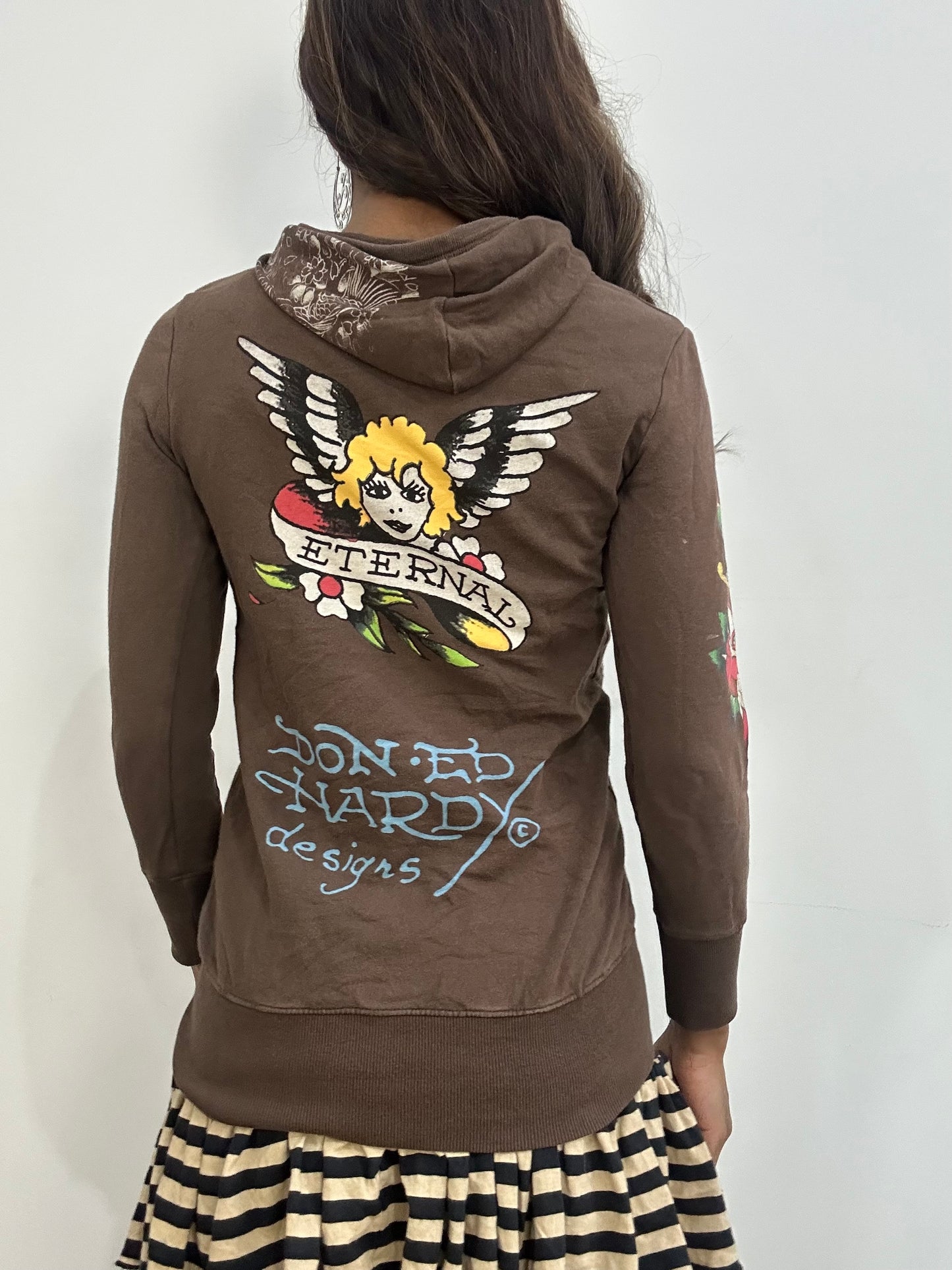 vintage edit: fashion week | small brown ed hardy zip up hoodie
