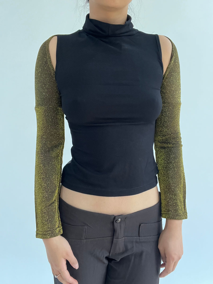 ‼️ | one size golden long sleeve bolero top