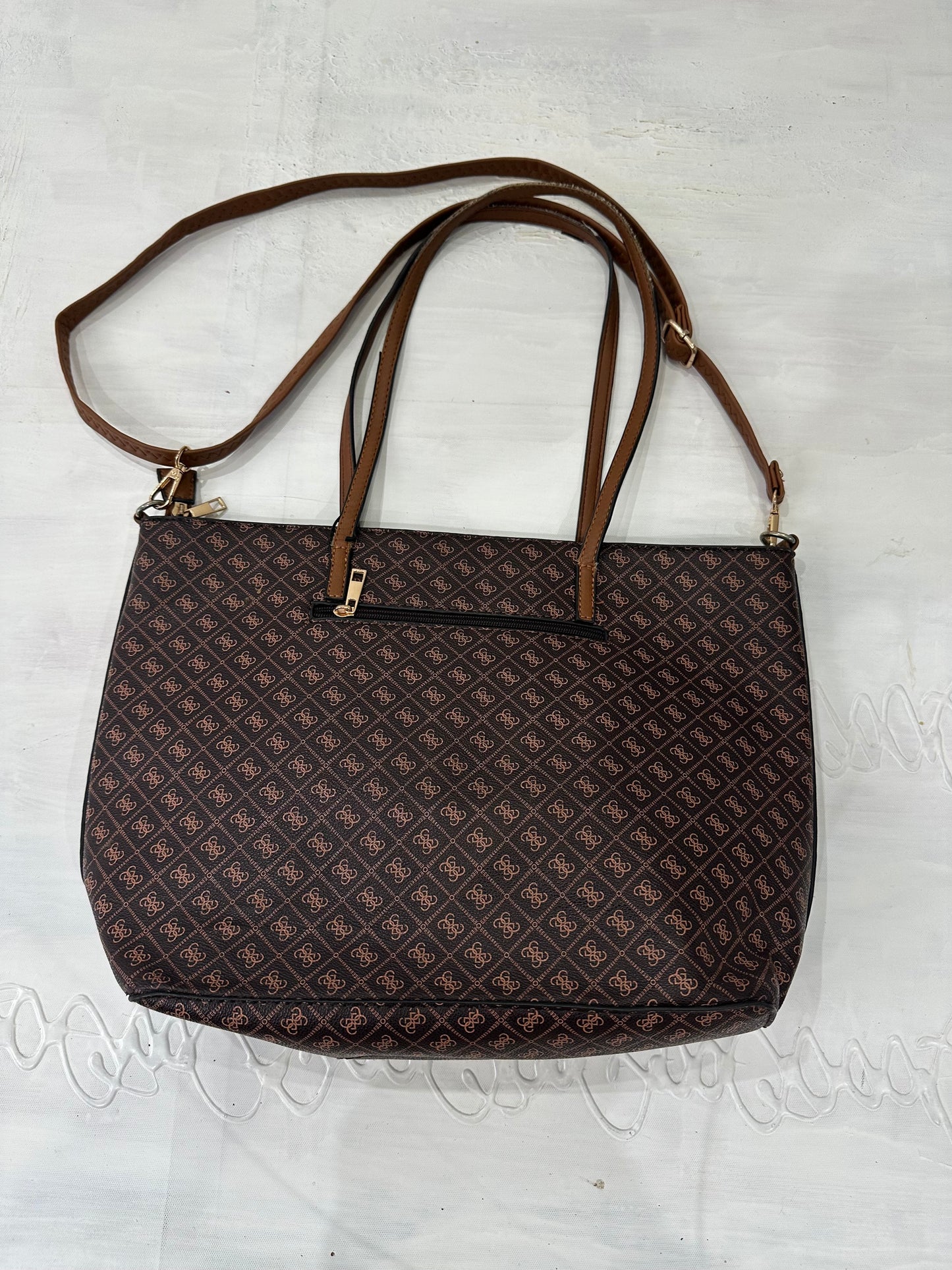 2016 edit | brown guess monogram bag
