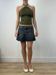 BEST PICKS | small dark wash ruffle denim skirt