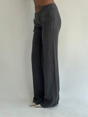 ‼️ | grey striped fitted trousers