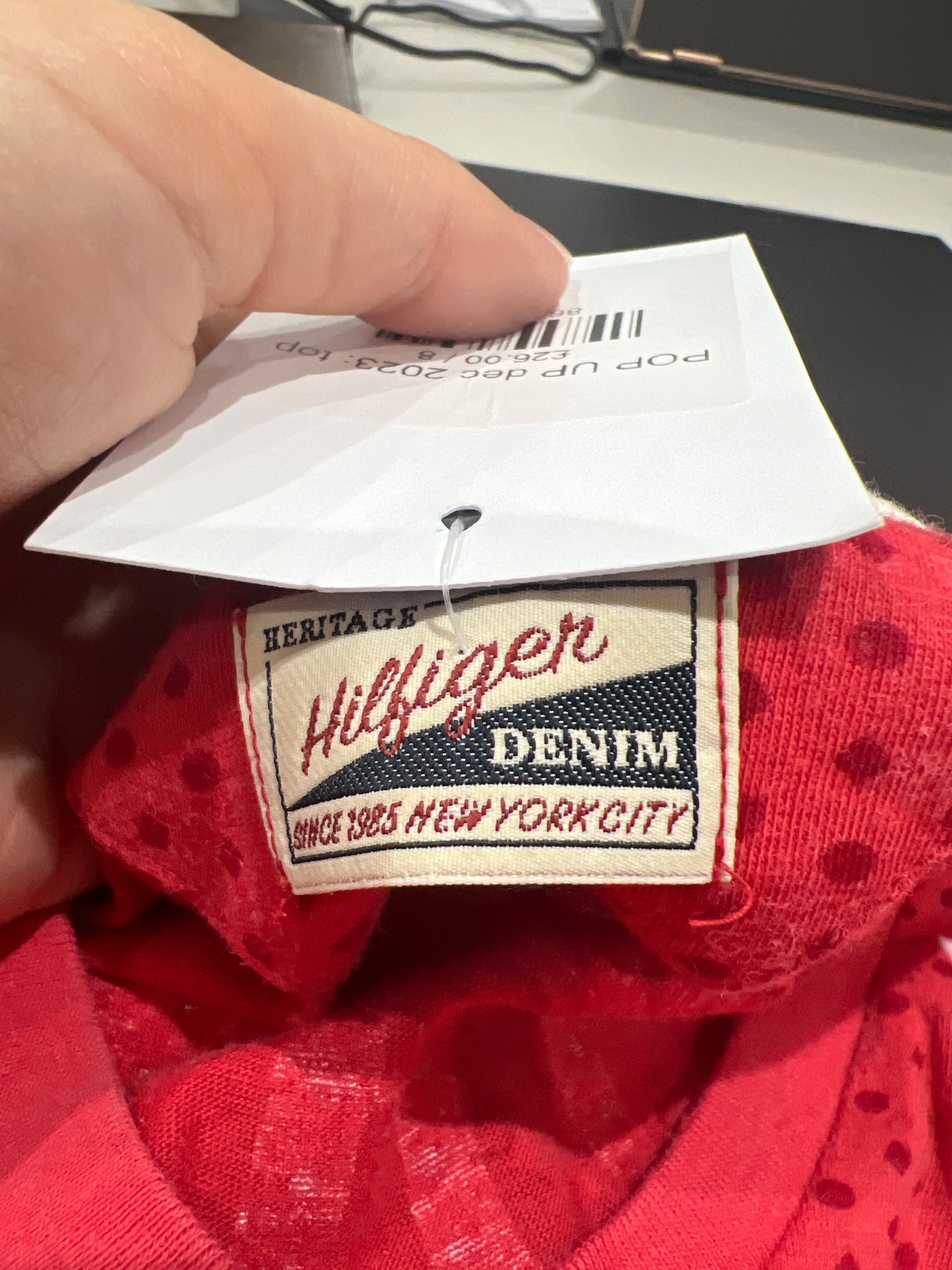 💻EUROS DROP | small red tommy hilfiger polka dot t-shirt