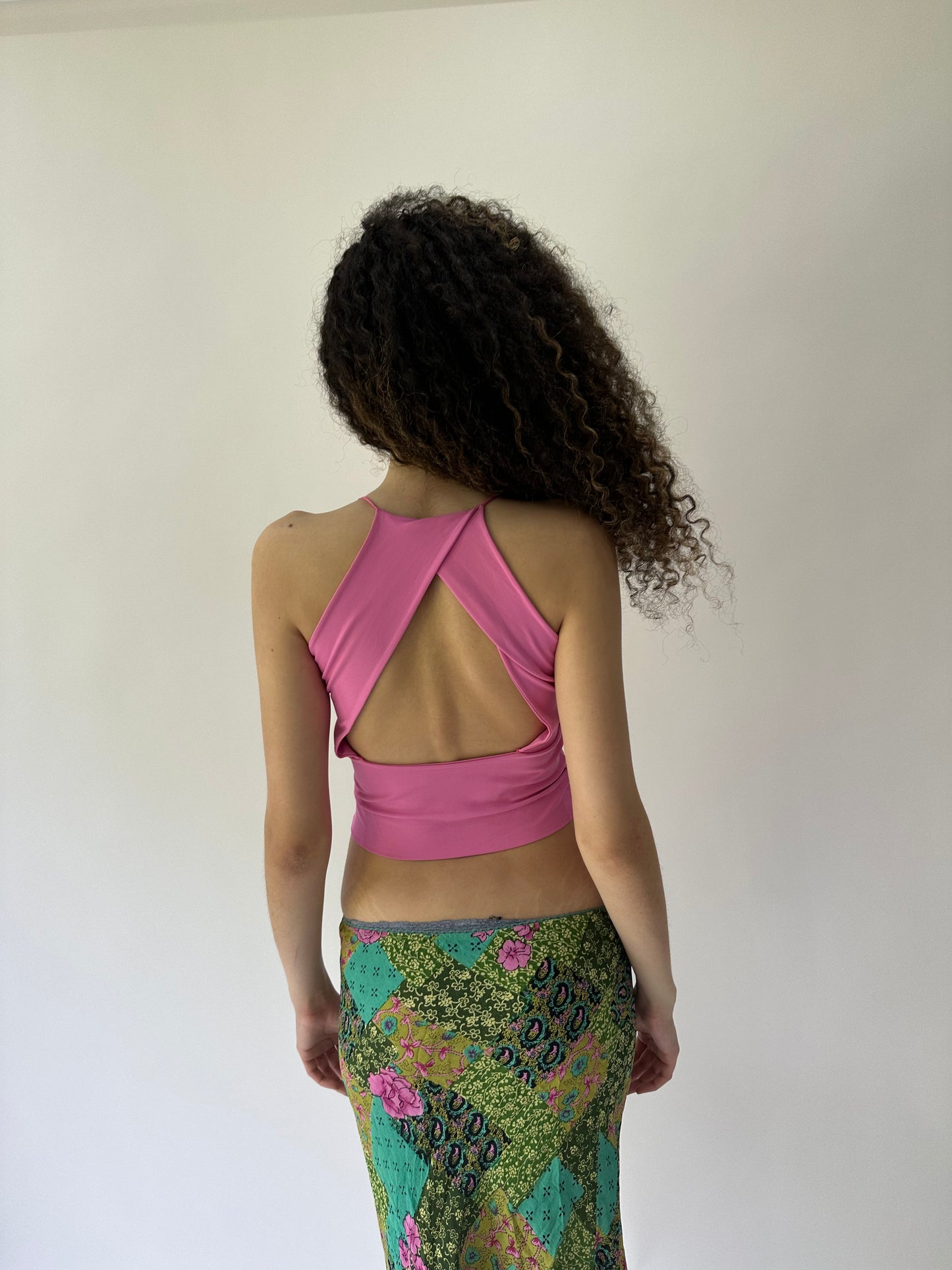 festival drop | small pink lipsy cutout cropped top