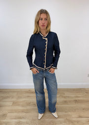 small navy military jacket