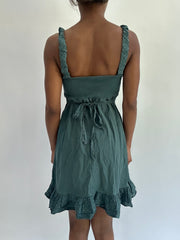 Französischer Sommer-Drop | kleines grünes Minikleid