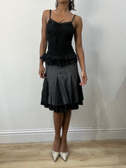 romantic grunge edit | small/ medium black lace cami top